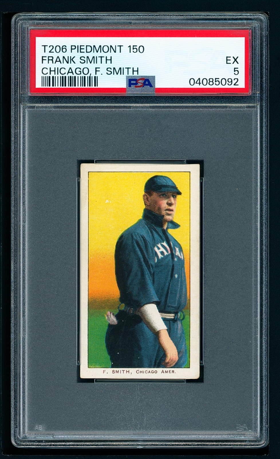 1909-11 T206 Piedmont Frank Smith - Chicago, F. Smith - PSA 5 Stunning Centered