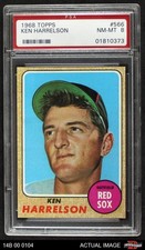 1968 Topps #566 Ken Harrelson Red Sox PSA 8 - NM/MT