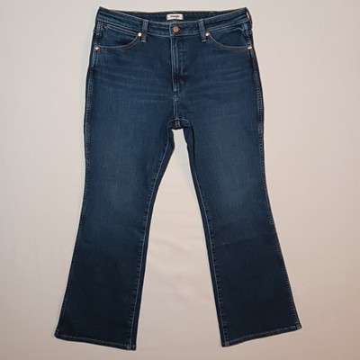 Wrangler Westward 626 High Rise Bootcut Jeans Women Sz 33X30 Dark Blue Denim