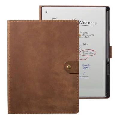 CoBak Leather Folio Case reMarkable Paper Pro 11.8  2024 Pen Holder Black