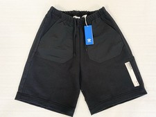 adidas Originals NMD Shorts Mens S Black Wide Leg 3/4 Length DH2292 Relaxed Fit