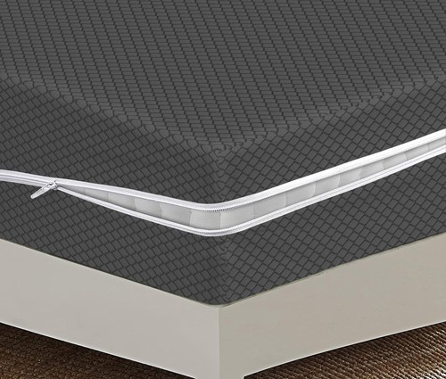 Zipper Waterproof Mattress Protector Cover Bed Bug Anti Allergy Total Encasement - Picture 36 of 72