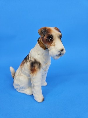 Erich Stauffer Champion Wirehair Terrier Figurine dog 5.5'' tall vtg porcelain