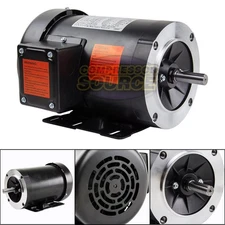 1 HP Electric Motor 3 Phase 56C Frame 1800 RPM TEFC 208 230 460 Volt