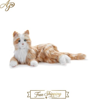 Engaging Orange Tabby Cat Companion for Seniors - Ideal for Emotional Well-Being
