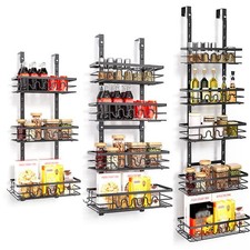3/4/5 Tier Over Door Storage Organiser Kitchen Hanging Storage Rack Wall Mounted