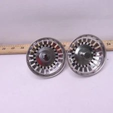 (2-Pk) Glacier Bay Ball Lock Kitchen Sink Strainer Replacement Basket 3/2"