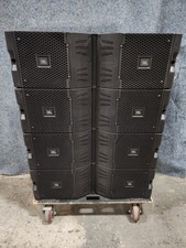 (4x) JBL VTX-V20 3-Way High Directivity Line Array Speaker w/Transporter &Cover
