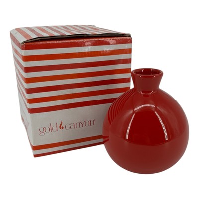 Gold Canyon Red Round Diffuser Vase Rare 2016 Retired Limited Edition Brand New