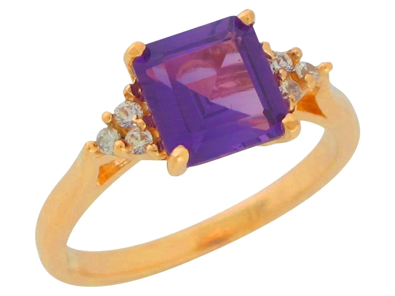 Joias da moda folheadas a ouro amarelo com Alexandrita