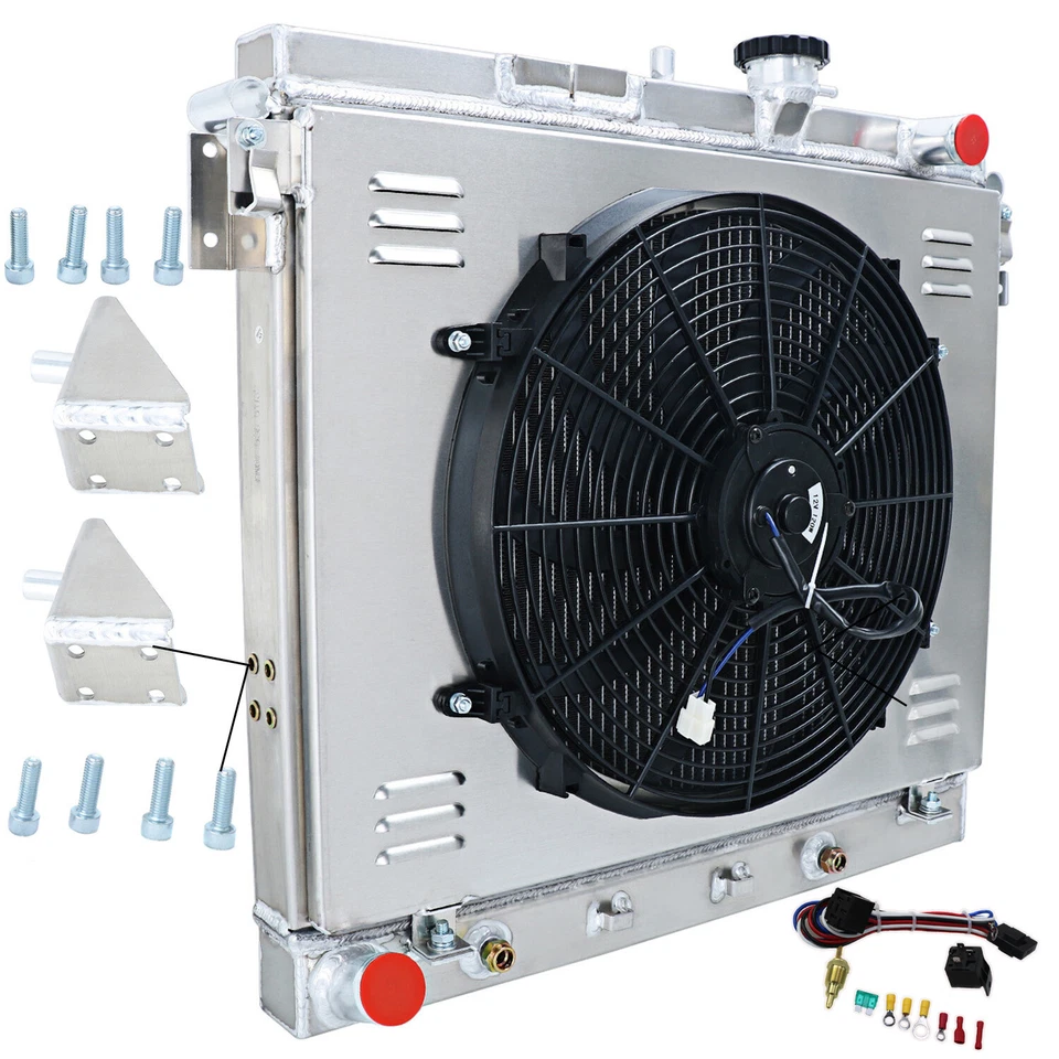 2Row Radiator+Shroud Fan For 06-2012 08 Chevy Colorado/Hummer H3 H3T GMC Canyon/ Foto 4 de 4
