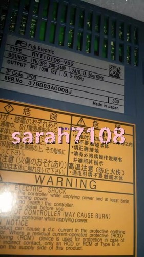1PC USED RYT101D5-VS2 Fuji servo driver #YY - Picture 2 of 2