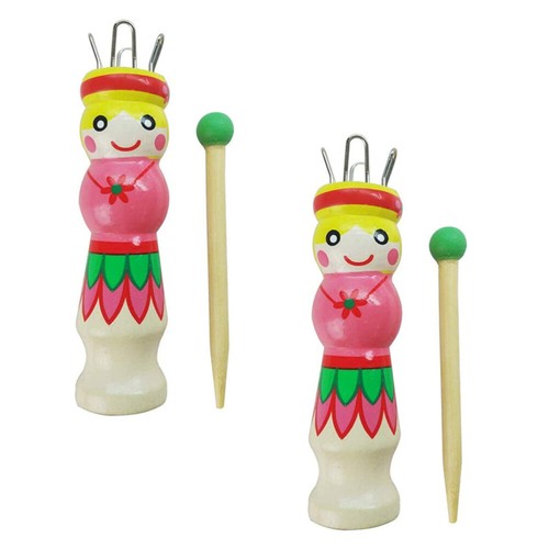 2 Sets French Knitting Machine Handy Spool Knitter Wood eBay