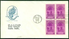 SCOTT # 854 B/4 FDC, WASH. INAUGURATION, FARNAM CACHET, TYPED ADD., GREAT PRICE!
