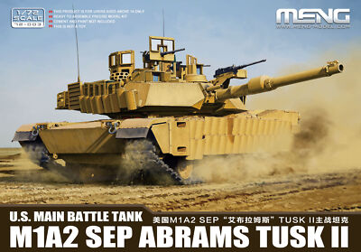 1/72 US M1A2 SEP Abrams TUSK II main battle tank model unassembled