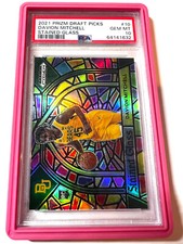 DAVION MITCHELL #10 2021 Prizm Draft Picks STAINED GLASS PSA 10 CASE HIT KINGS