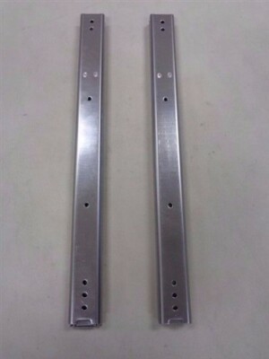 Pair Of Stainless Steel Drawer Slides – 16” Closed, 32-13/16” Open, 1-1/2” Wide, Unbranded
