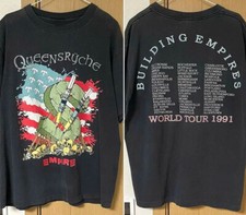 Queensryche World Tour 1991 2 sided Black T shirt Retro style NH1940 TM ON TREND