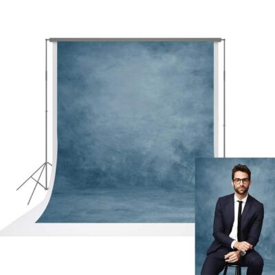 5x7ft Pro Microfiber Abstract Blue Portrait Headshots Backdrop for Photograph...