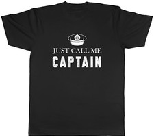 T-shirt uomo capitano divertente barche nave da crociera marinaio maglietta unisex regalo