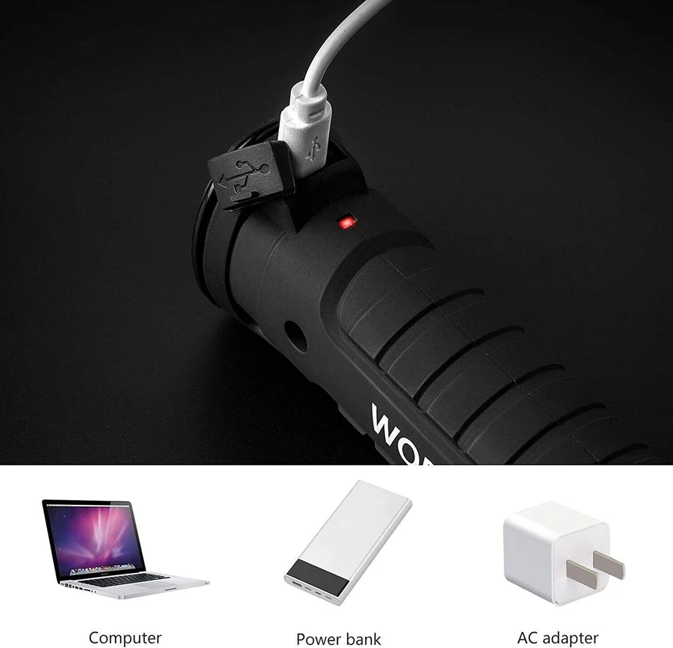 Rechargeable LED COB Work Light Mechanic Flashlight Lamp Magnetic Base Bright - Image 4 of 4