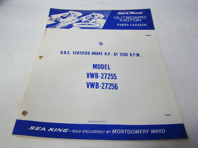 y！ 1971 55 HP Sea King VWB-20955,20956 Outboard Motor Manual Brake at
