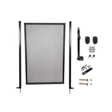 All-Safe Pool Fence Self-Closing Gate Kit, DIY Installation, Black (5 Foot)