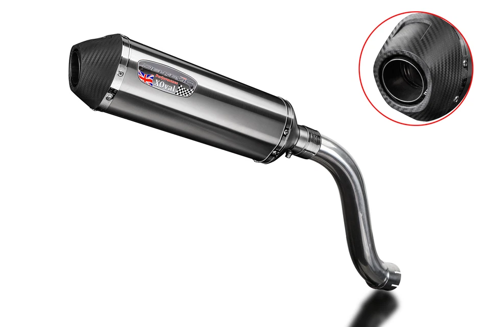 Kit silenciador de escape de acero inoxidable X-Oval de 13,5" montaje alto Suzuki SV650 98-02 Foto 2 de 4