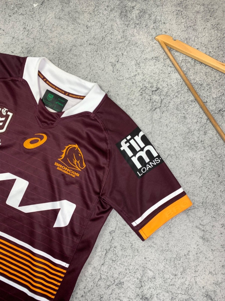 Asics Brisbane Broncos NRL 2022 Shirt Home Rugby Jersey Size S | eBay