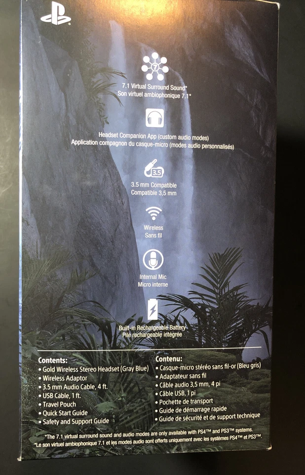 Official Sony Gold Wireless Stereo Headset [ Uncharted 4 Limited Edition ] NEW - Image 3 of 4