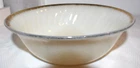 Fire King Oven Ware Milk Glass Vegetable Bowl 8 1/4” Swirl Gold Trim