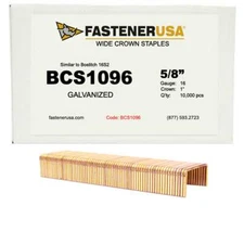5/8" LEG x WIDE CROWN 16GA GALV 16S2 STAPLES 10,000ct | BCS1096