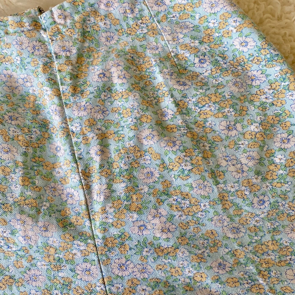 DE COLECCIÓN AÑOS 40 50 MUJER TIRO ALTO FLORAL MARGARITA PANTALONES CORTOS COTTAGE CORE 23" CINTURA Foto 2 de 4