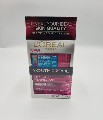 NEW L'Oréal Paris Youth Code Texture Perfector Day/Night Cream Moisturizer