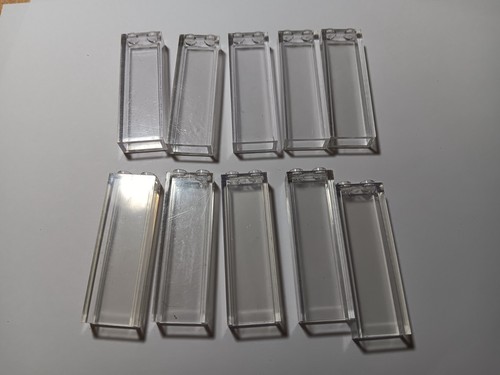LEGO BULK LOT OF 10 TRANS CLEAR 1X2X5 BRICK WALL PILLAR WINDOW