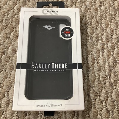 New Case Mate Barely There Leather Cellphone Cover For Apple iPhone X & XS