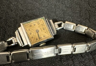 Vintage Swiss Made Wind Up Ladies Watch & Kiefer Cadman Stretch Band W. Germany