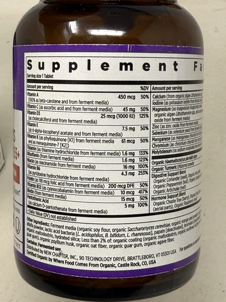 Nuevo Capítulo Cada Mujer Multivitamínico 55+ Soporte Inmune, Corazón, Hueso Foto 4 de 4