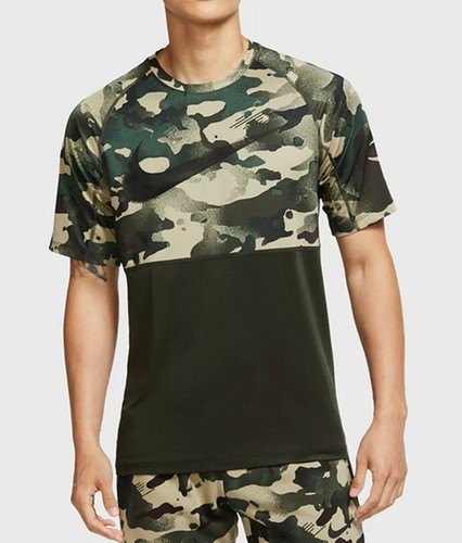MENS NIKE PRO SHORT SLEEVE GREEN CAMO TSHIRT DRI FIT SIZE UK M , L, XL LAST  FEW | eBay