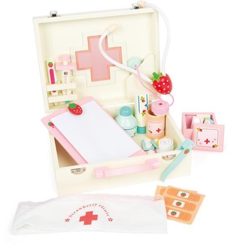 Arztkoffer aus Holz, Doktorkoffer, Rollenspiel, Arzt, Krankenschwester - Bild 1 von 6