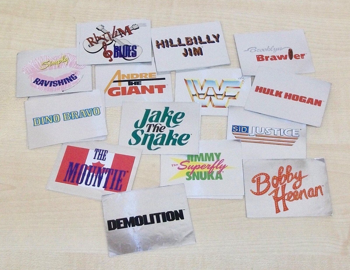 WWF 1990/1991 Merlin Sticker Album - Shiny Foil Logo - Complete