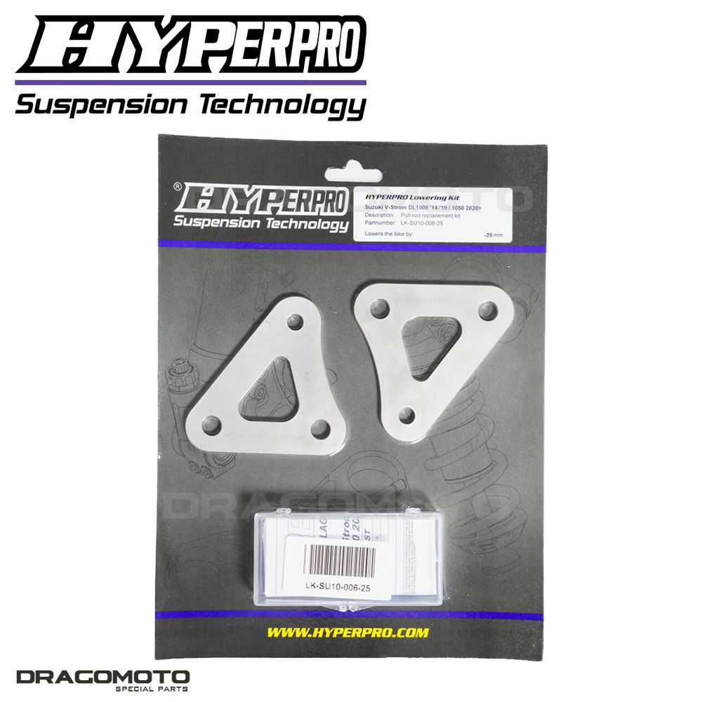 Kit rabaissement HYPERPRO Suzuki V-Strom 1050DE pour poser les pieds à plat au sol