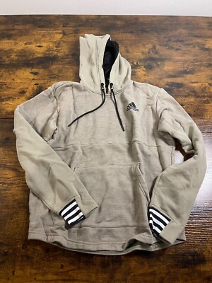 Adidas Men's Hoodie, Grey Heather, Small