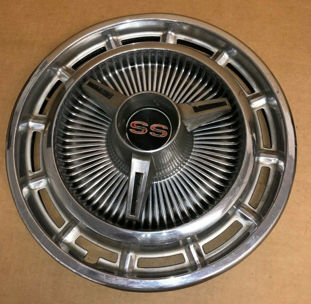 1965 1966 1967 Chevy Impala SS Center Hub Cap Spinner Super Sport Chrome 14" OEM eBay