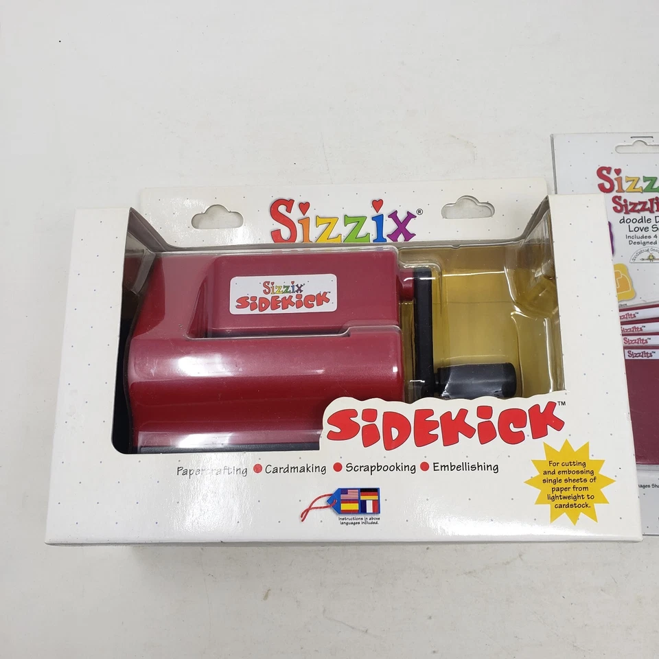 Sizzix Sidekick Sizzlits Doodle Dies Love Set Mini Die Cutting Embossing Machine - Image 2 of 4