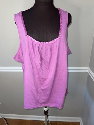 Soft By Avenue Womens Plus Size Tank Top sz 30/32w Purple NWT