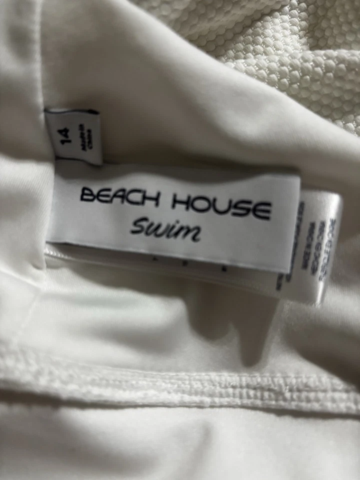 Beach House Swim White 3 Piece Set Resort Wear Bathing Suit - Image 3 of 4