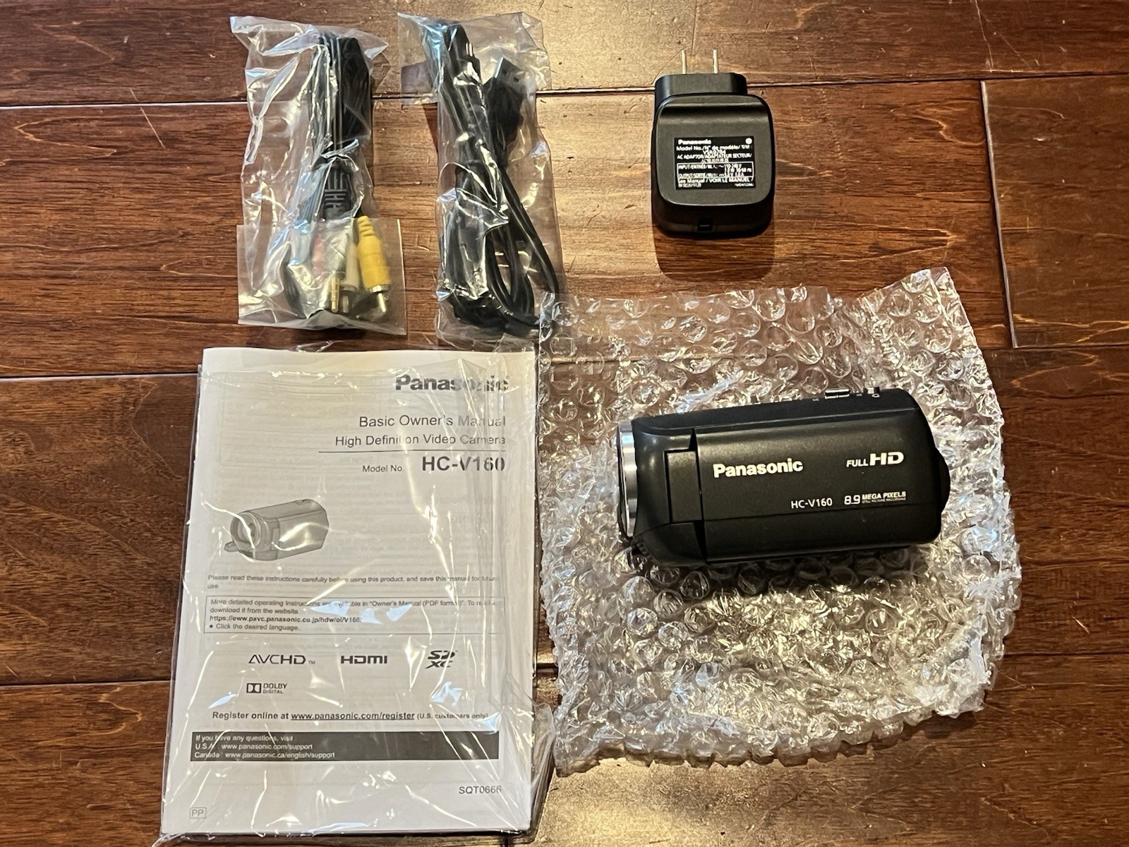 Panasonic HC-V160 Black Full HD 77x Zoom 8.9 MP Video Camera Camcorder NEW READ!