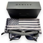 Oakley Holbrook Sunglasses OO9102-E555 Matte Black USA Flag Logo w/Pouch