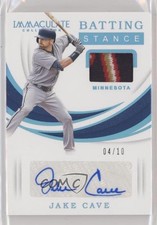 2019 Panini Immaculate Batting Stance Prime 4/10 Jake Cave #BS-JC s3g
